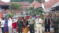 Ratusan Warga Binaan Pemasyarakatan Lembaga Pemasyarakatan (Lapas) Pemuda Klas IIA Tangerang, mengikuti kegiatan The Gathering of Heroes, Sabtu (10/11/2018). Mereka beramai-ramai memakai kostum ala pahlawan nasional.