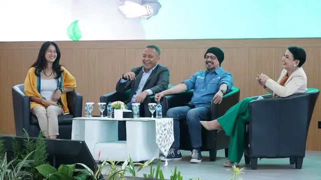 Direktur Utama PTPN IV PalmCo Jatmiko Krisna Santosa dalam talkshow inspirasi 'Green Harmony Forum'