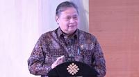 Menteri Koordinator Bidang Perekonomian, Airlangga Hartarto, pada acara Pembukaan Program Magang Nasional Lulusan Perguruan Tinggi 2025 Batch 1.