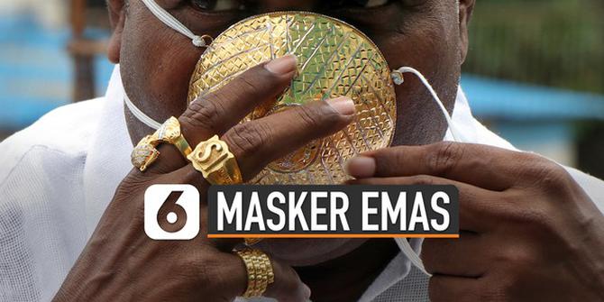 VIDEO: Mewah Pria India Pakai Masker Emas 60 Gram