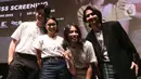 Gabriel Prince, Zara Leola, Anneth Dellicia dan Ari Irham saat konferensi pers film Kau & Dia 2 di Jakarta, Kamis (30/6/2022). Film Kau & Dia 2 adalah film terbaru dari MAXstream. Film Kau & Dia 2 ini akan tayang mulai 1 Juli 2022 di platform streaming digital tersebut. (Liputan6.com/Herman Zakharia)