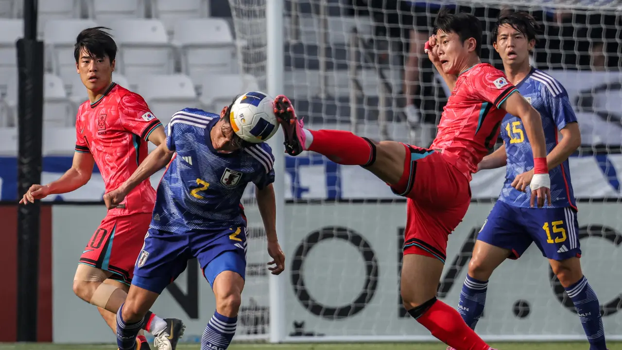 Timnas Jepang U-23 Vs Timnas Korea Selatan U-23 di Piala Asia U-23 2024.