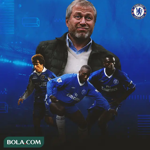 Chelsea - Roman Abramovich, Gianfranco Zola, Jimmy Floyd Hasselbaink, Marcel Desailly