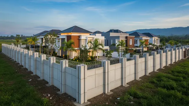 Model Pagar Beton Bertulang Anti Maling yang Super Kuat untuk Area Perumahan