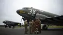 Sekutu menerjunkan 160 ribu tentara pada perang yang terjadi pada 6 Juni 1944 lalu. (HENRY NICHOLLS/AFP)