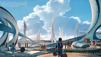 Disney baru saja menampilkan sebuah gambar konsep yang bakal digunakan sebagai lokasi film Tomorrowland.