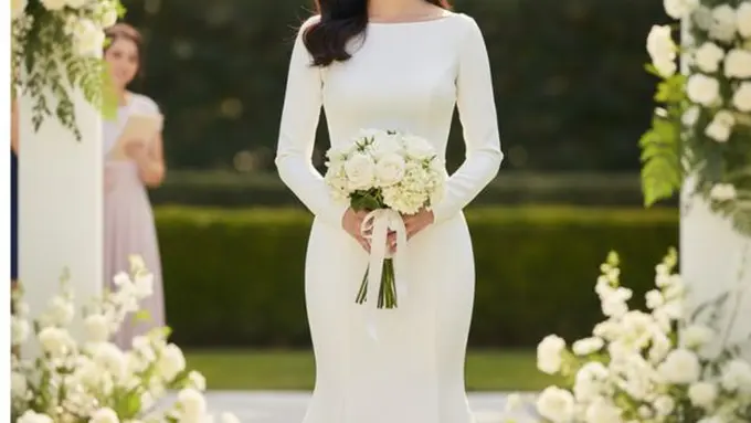 Gaun Bridesmaid Berwarna Cream yang Trendy (Gambar oleh Gemini AI)