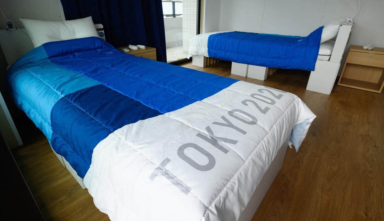 Kampung atlet ini memiliki sebanyak 3.600 kamar dan 18.000 tempat tidur. Setiap kamarnya akan menampung hingga 8 atlet. (Foto: AFP/Akio Kon)