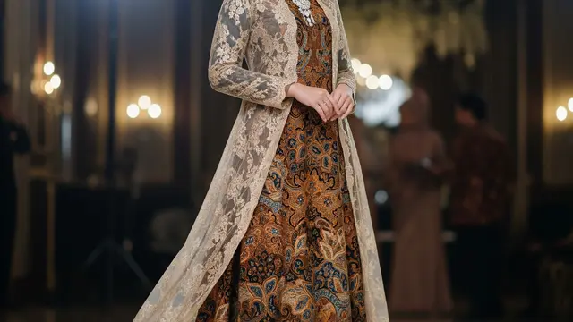 Model Gamis Batik Terbaru untuk Pesta
