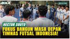 Pelatih Timnas Futsal Indonesia, Hector Souto, menyiapkan tim dengan lima sesi latihan jelang turnamen di Thailand. Fokus pada taktik, mental, dan rotasi 19 pemain, sekaligus mempersiapkan program jangka panjang ke Spanyol dan Brasil.