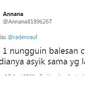 Cuitan netizen (Sumber: Twitter/Annana81896267)