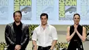 Ben Affleck, Henry Cavill & Gal Gadot, pemeran utama film 'Batman v Superman: Dawn of Justice'. (AFP/Bintang.com)