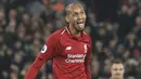 4. Fabinho - Gelandang asal Brasil ini memiliki kemampuan untuk memutus serangan lawan dan memecah kebuntuan tim lewat lini tengah. Fabinho dipastikan akan menjadi tumpuan utama di lini tengah Liverpool saat berhadapan dengan Arsenal nanti. (AP/jon Super)