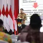 Pelaksana Tugas (Plt.) Sekretaris Jenderal Kementerian Dalam Negeri, Tomsi Tohir pada acara Penandatanganan Perjanjian Kerja Sama Badan Usaha Milik Negara (BUMN) dan BUMD Pertambangan dan Pengelolaan Sampah di Gedung Juang Komisi Pemberantasan Korupsi (KPK), Jakarta, Kamis (22/8/2024). (Foto: Istimewa)