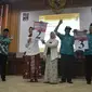 Pasangan calon Pilkada Malang usai pengambilan nomor urut. (Liputan6.com/Zainul Arifin)