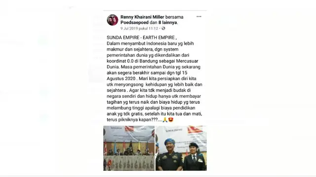Viral beredar soal Sunda Empire-Earth Empire yang ada di Bandung, Jawa Barat.