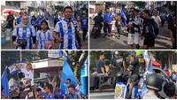 Ribuan Bobotoh mulai memadati jalanan kota Bandung untuk merayakan keberhasilan Persib Bandung merengkuh trofi juara BRI Super League musim ini. (Bola.com/Muhammad Faqih/Hery Kurniawan)