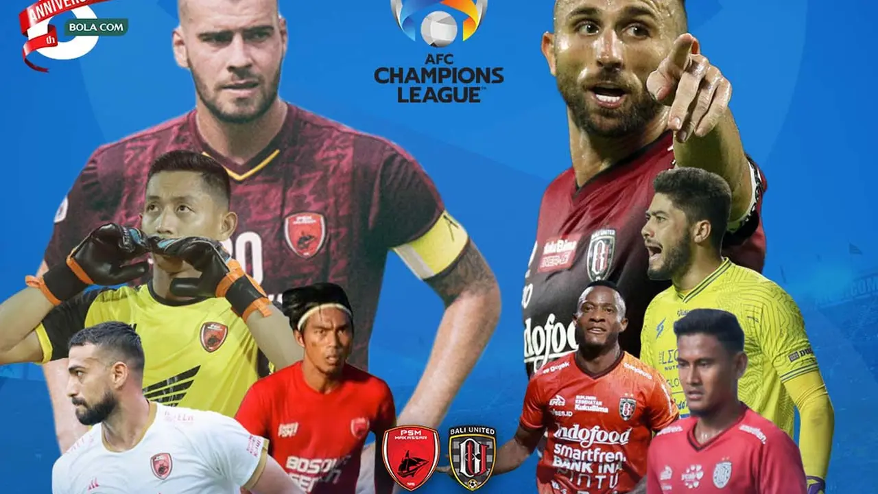 Liga Champions Asia - PSM Makassar Vs Bali United_Duel Antarlini