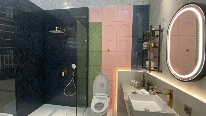 Kamar mandi rumah Arief Muhammad di mall