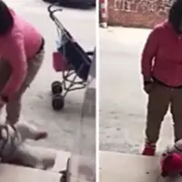 Seorang ibu tega menendang bayinya di lantai. | via: thesun.co.uk