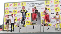 Tiga pembalap binaan PT Astra Honda Motor (AHM) meraih podium dalam ajang Asia Road Racing Championship (ARRC) 2022 seri ketiga dalam dua race di&nbsp;Sugo International Racing Course, pada 13 sampai 14 Agustus 2022. (dok. AHM)