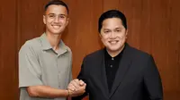 Eliano Reijnders dan Erick Thohir sudah bersalaman di Jakarta, Jumat (6/9/2024). (Instagram/erickthohir)