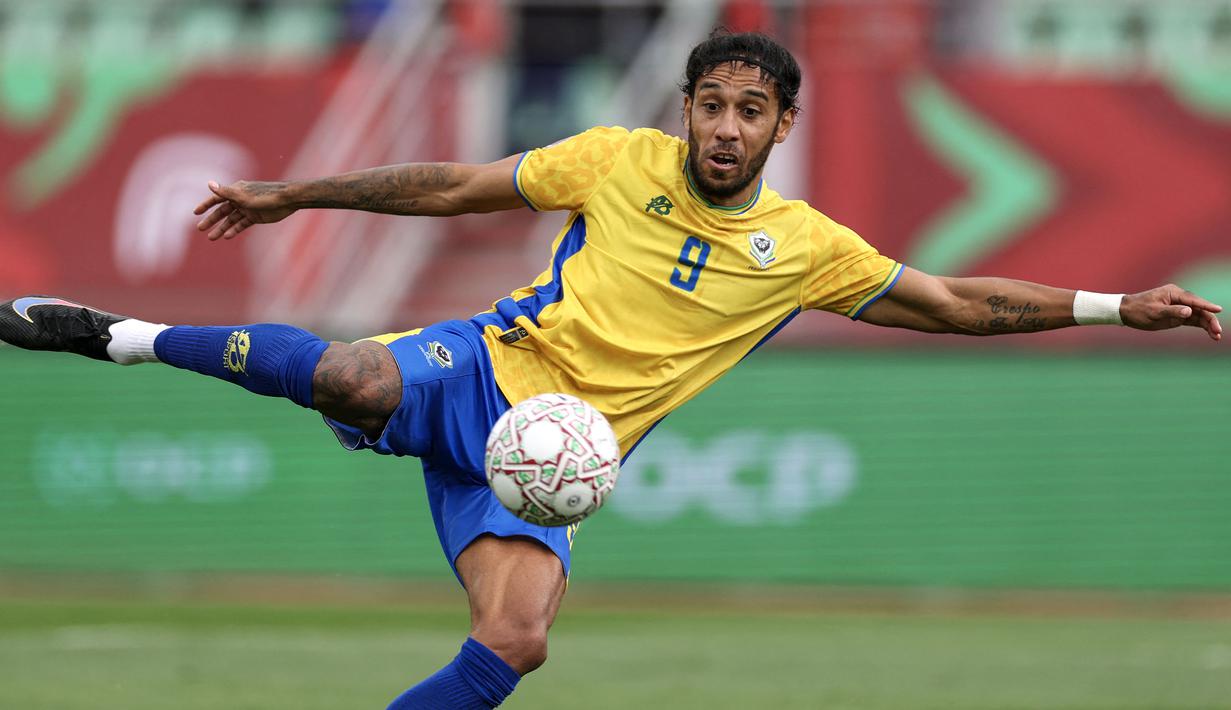 Selain membekukan timnasnya, Pierre-Emerick Aubameyang dkk juga dilarang bermain lagi di Timnas Gabon. Sementara itu, staf pelatih mereka juga langsung dibubarkan. (AFP/Franck Fife)