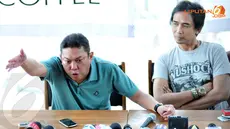 Adiguna sempat naik pitam saat menggelar konferensi pers bersama Piyu 28 Oktober lalu. Adiguna berujar jika rumah yang rusak adalah rumah pribadi, jadi tidak ada urusan dengan pihak lain (Liputan6.com/Danu Baharuddin)