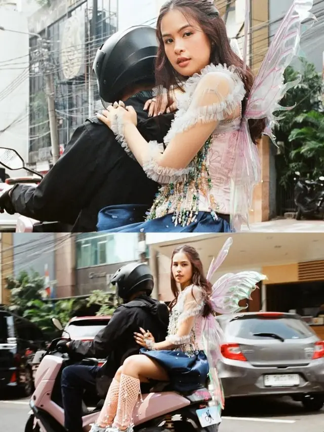 Potret Maudy Ayunda Menjelma Jadi Peri Anggun di Video Klip Terbaru, Bikin Gemas Naik Motor