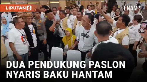 VIDEO: Saling Ejek, Dua Pendukung Paslon Nyaris Baku Hantam saat Debat Pilkada Bone Bolango