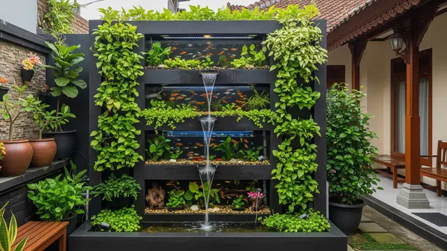 Desain Kolam Ikan Mini dari Bak Semen yang Kuat dan Tahan Lama/Ilustrasi AI