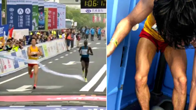 Berjuang Hingga Akhir, Atlet Cina Diare Saat Lari Maraton