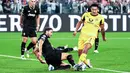 Skor 4-4 bertahan hingga usai. Kedua tim harus puas hanya meraih satu poin di laga pembuka mereka di Liga Champions. (Marco Alpozzi/LaPresse via AP)