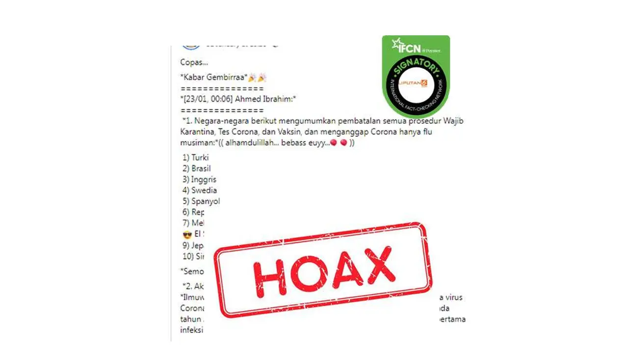 Cek Fakta flu musiman