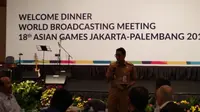 Wakil Gubernur DKI Jakarta, Sandiaga Uno, menghadiri acara Wolrd Broadcasting Meeting menjelang Asian Games 2018 di JCC, Selasa (14/11/2017). (Bola.com/Andhika Putra)