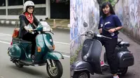 Pose cewek cantik dengan Vespa klasik (Ist)