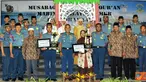 Citizen6, Surabaya: Di bulan suci Ramadan 1432 H/2011 M, Pasmar-1 menggelar lomba Musabaqah Tilawatil Quran (MTQ) tingkat Marwiltim. Lomba ini dilaksanakan di Indoor Sport Ksatrian Sutedi Senaputra, Karang Pilang, Surabaya, Kamis (11/8). (Pengirim: Pasmar