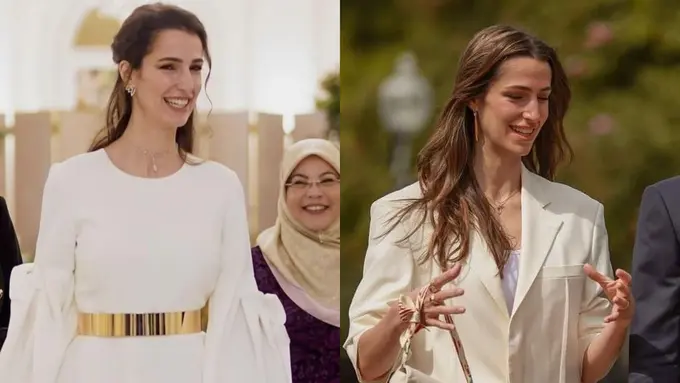 Penampilan Perdana Putri Rajwa dari Yordania Saat Awal Kehamilan Anak Pertama, Sudah Tahu Sejak Awal Tahun