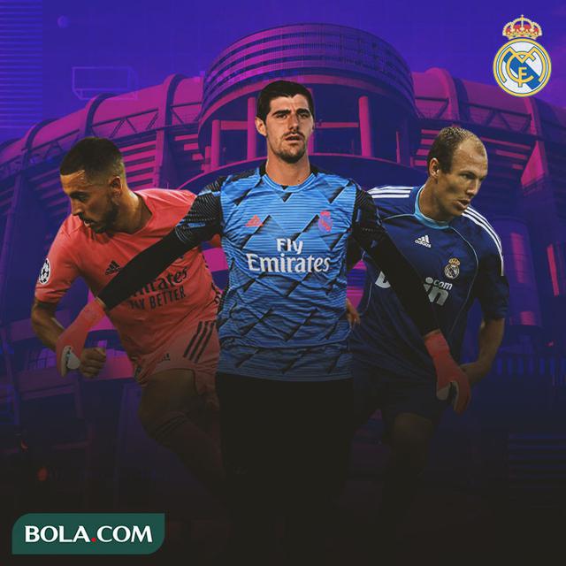 Real Madrid - Eden Hazard, Thibaut Courtois, Arjen Robben