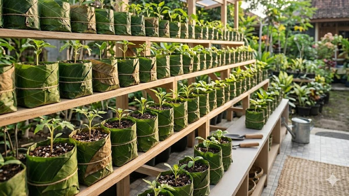 Cara Membuat Polybag Alami dari Daun Mangga, Solusi Ramah Lingkungan untuk Media Semai