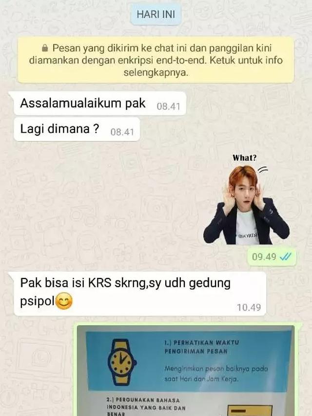 6 Chat Dosen Iseng Balas Pesan Mahasiswa Pakai Stiker Ini Kocak