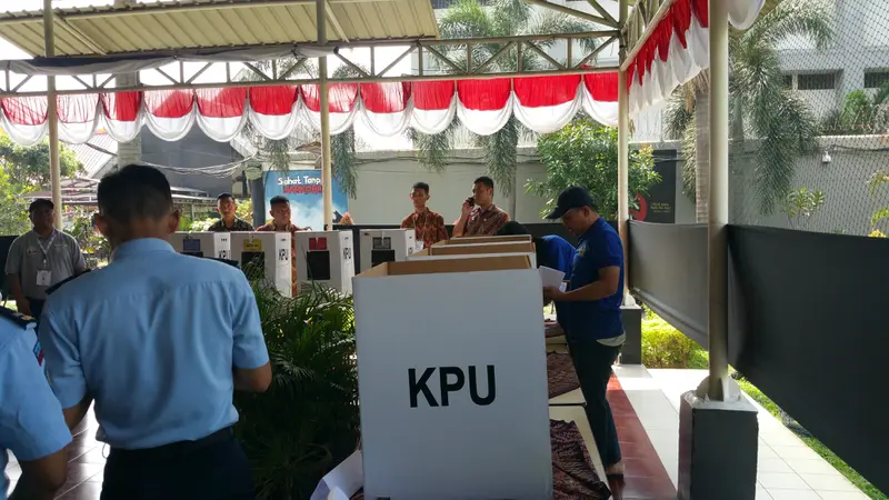 Pemilu 2019 di Rutan Klas 1 Cipinang, Jakarta Timur