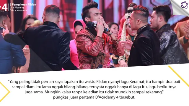 [Bintang] 5 Pengakuan Fildan Usai Menang D'Academy Asia 3