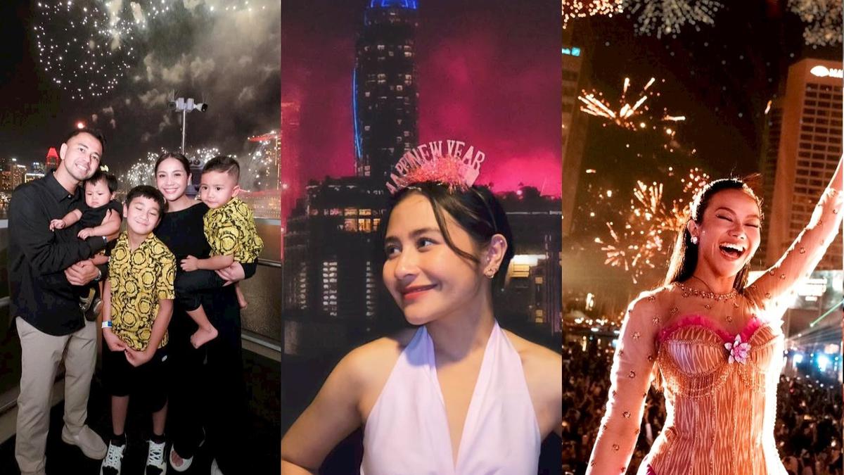 8 Gaya Artis Berpose di Bawah Kemilau Kembang Api Tahun Baru 2025, Raffi Ahmad-Nagita Slavina hingga Prilly Latuconsina