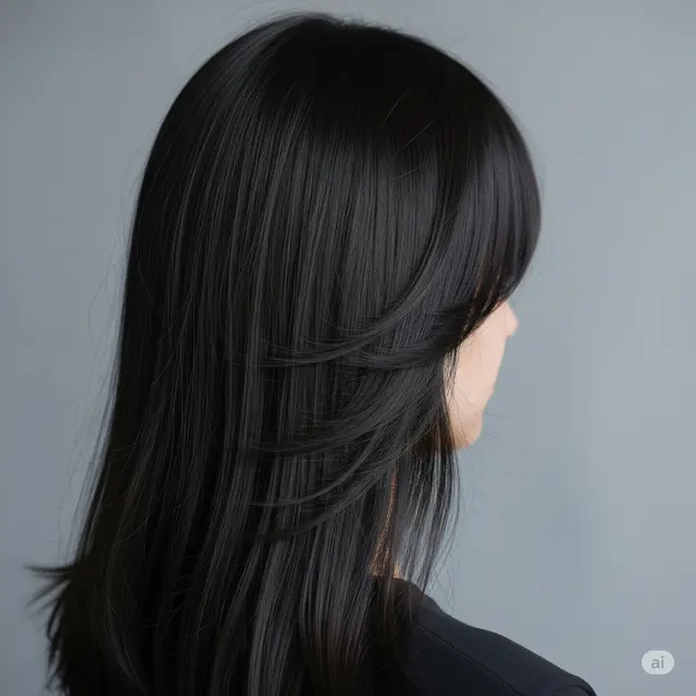 6 Model Rambut Layer Panjang Lurus Tampak Belakang yang Sedang Tren