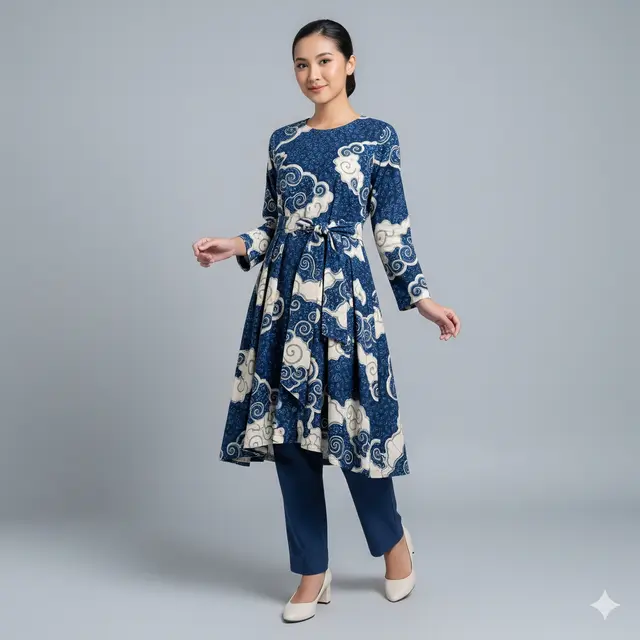 Tunik Batik Modis untuk Kerja Terbaru 2025. Gemini