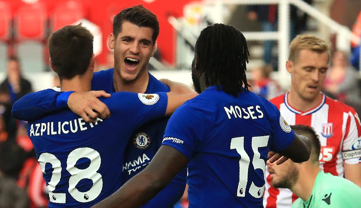 5. Alvaro Morata (Chelsea) - 6 Gol. (AFP/Lindsey Parnaby)