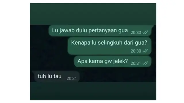 6 Chat Ketahuan Selingkuh Ini Bikin Senyum Tipis, Harap Bersabar
