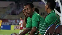 Pada Lebaran 2017, Yusuf Ekodono mudik ke Yogyakarta hanya bersama istri tanpa ketiga putranya yang berprofesi sebagai pesepak bola. (Bola.com/Fahrizal Arnas)