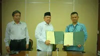 Penandatangan MoU PT ICK - UIN Walisongo Semarang untuk mencetak ahl;i kriptografi. ( foto : Liputan6.com/ dok.ICK / Edhie Prayitno Ige)